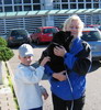 2,5 months old - wih her new owner Soile, just few minutes after arrival